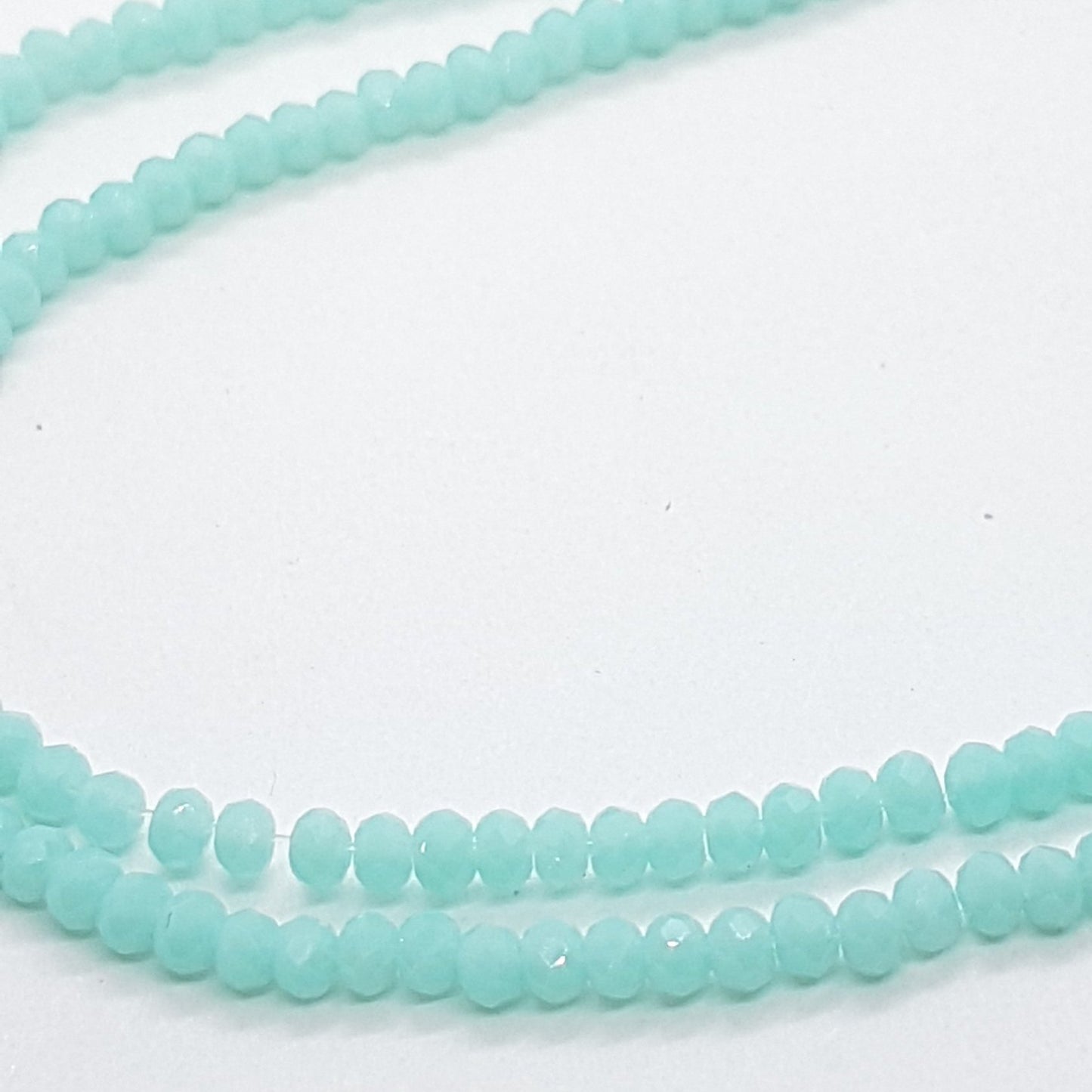 Tiny Blue Crystal Rondelle Beads