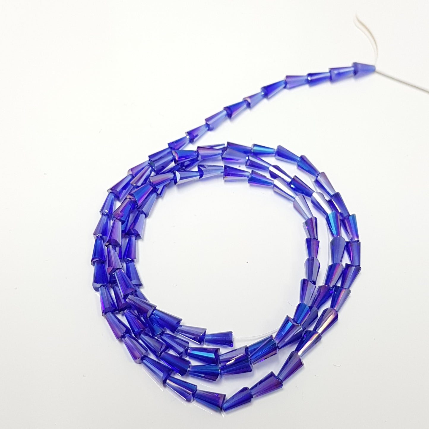 Blue Crystal Glass Drop Beads