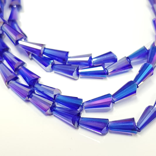 Blue Crystal Glass Drop Beads