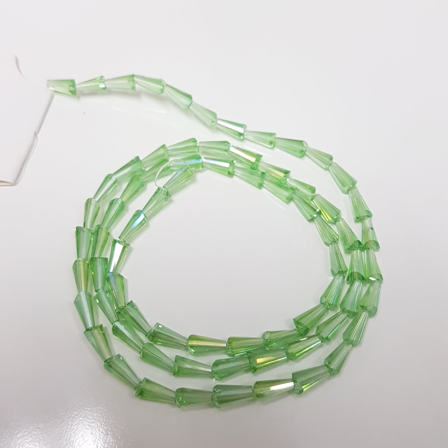 Green AB Crystal Glass Drop Beads