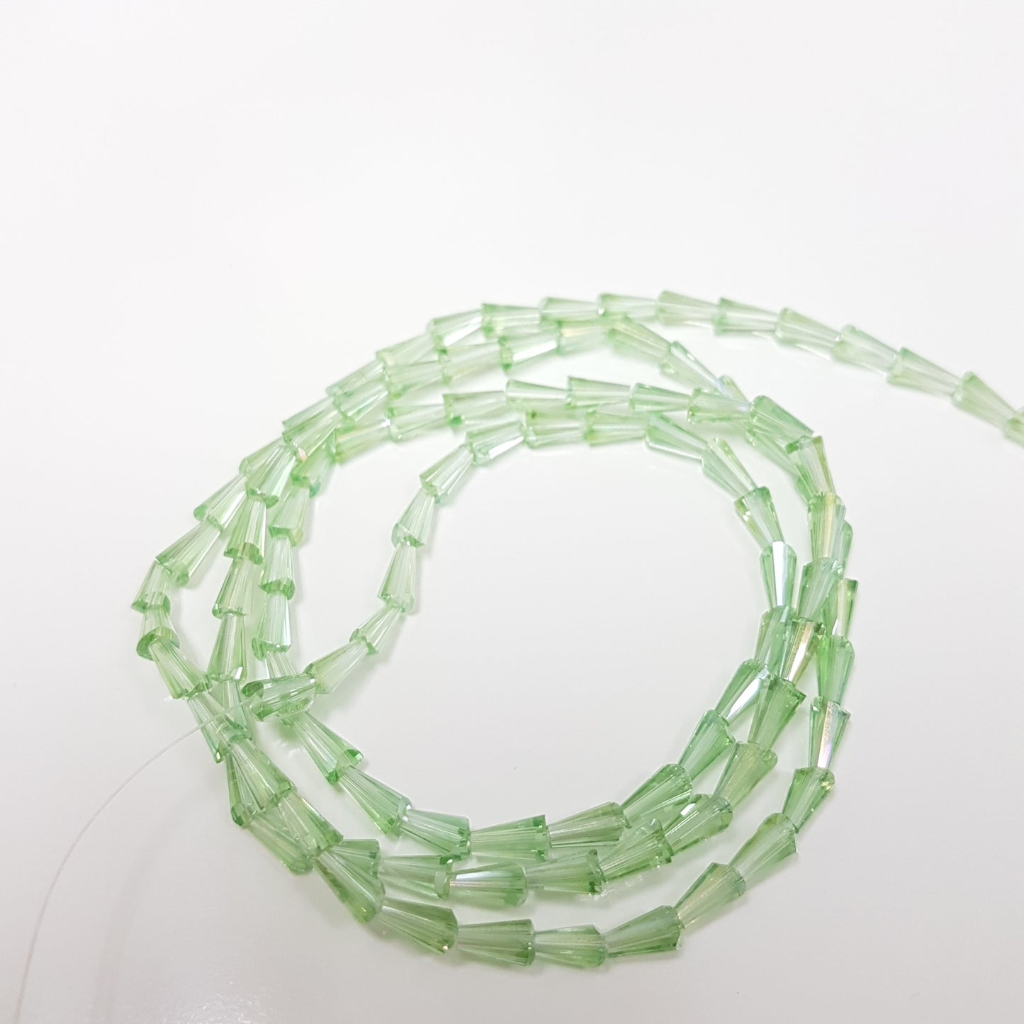 Green Crystal Glass Drop Beads