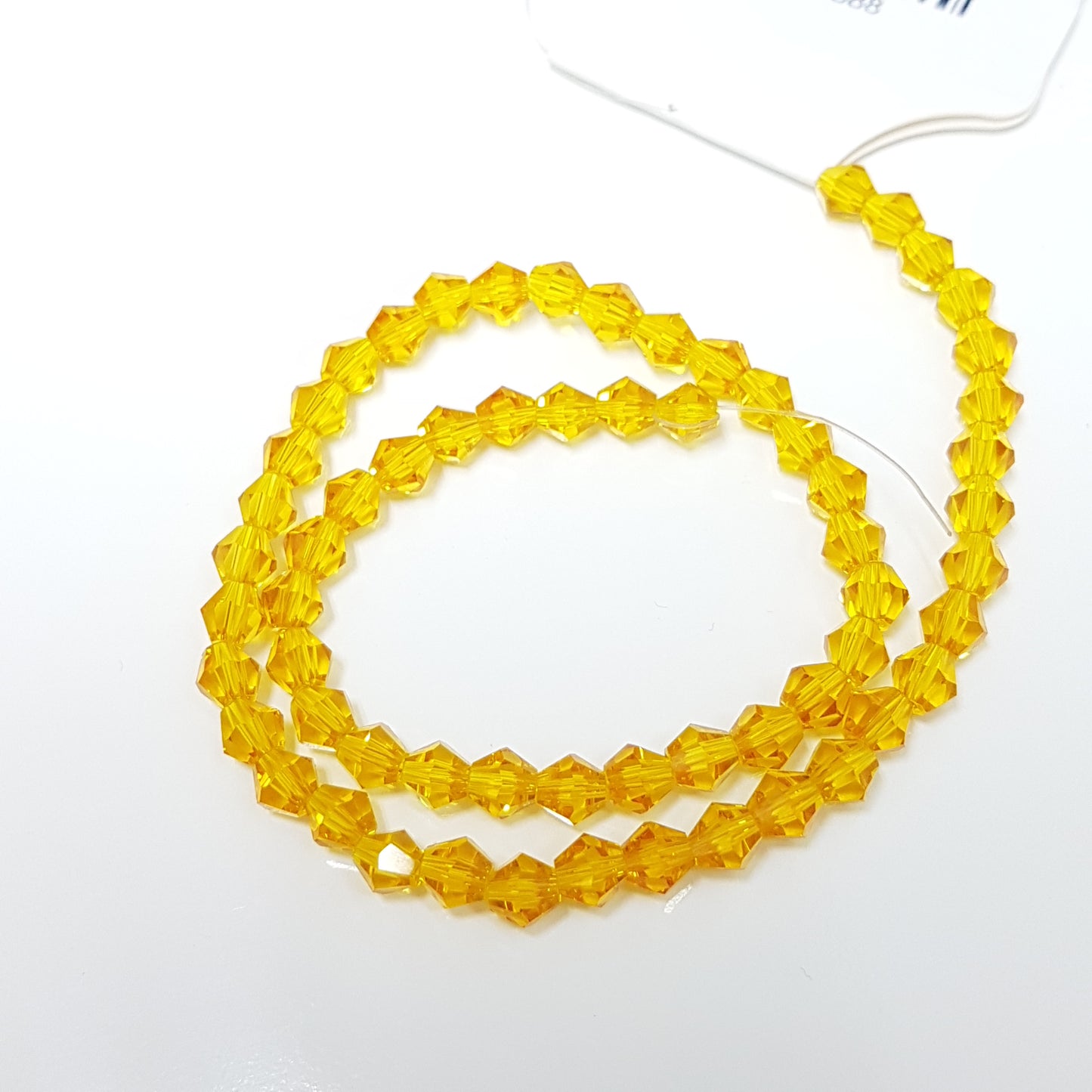 5mm Golden Yellow Glass Bicones
