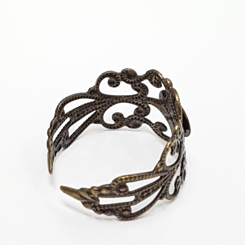Bronze Filigree Adjustable Ring
