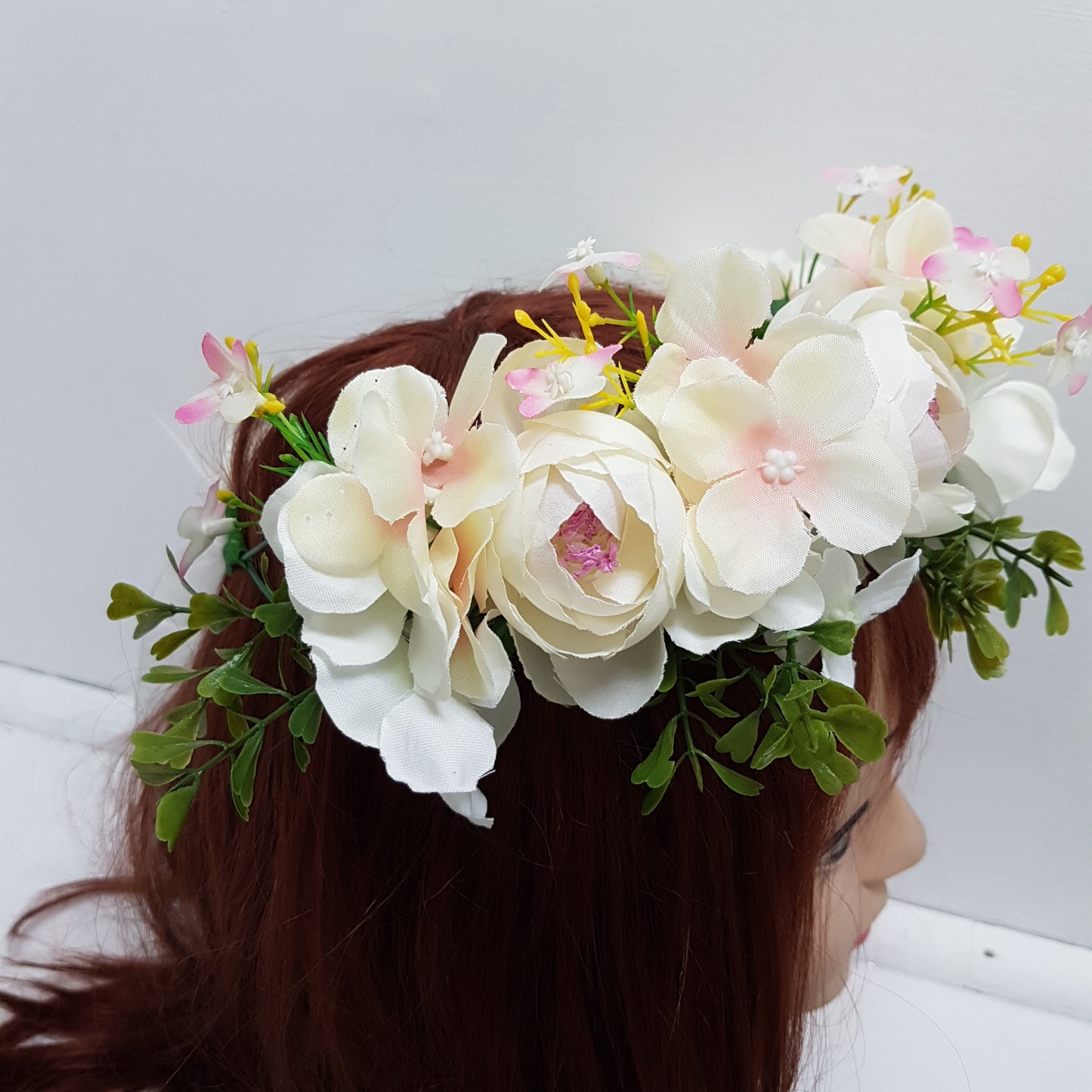 White Floral Hair Crown