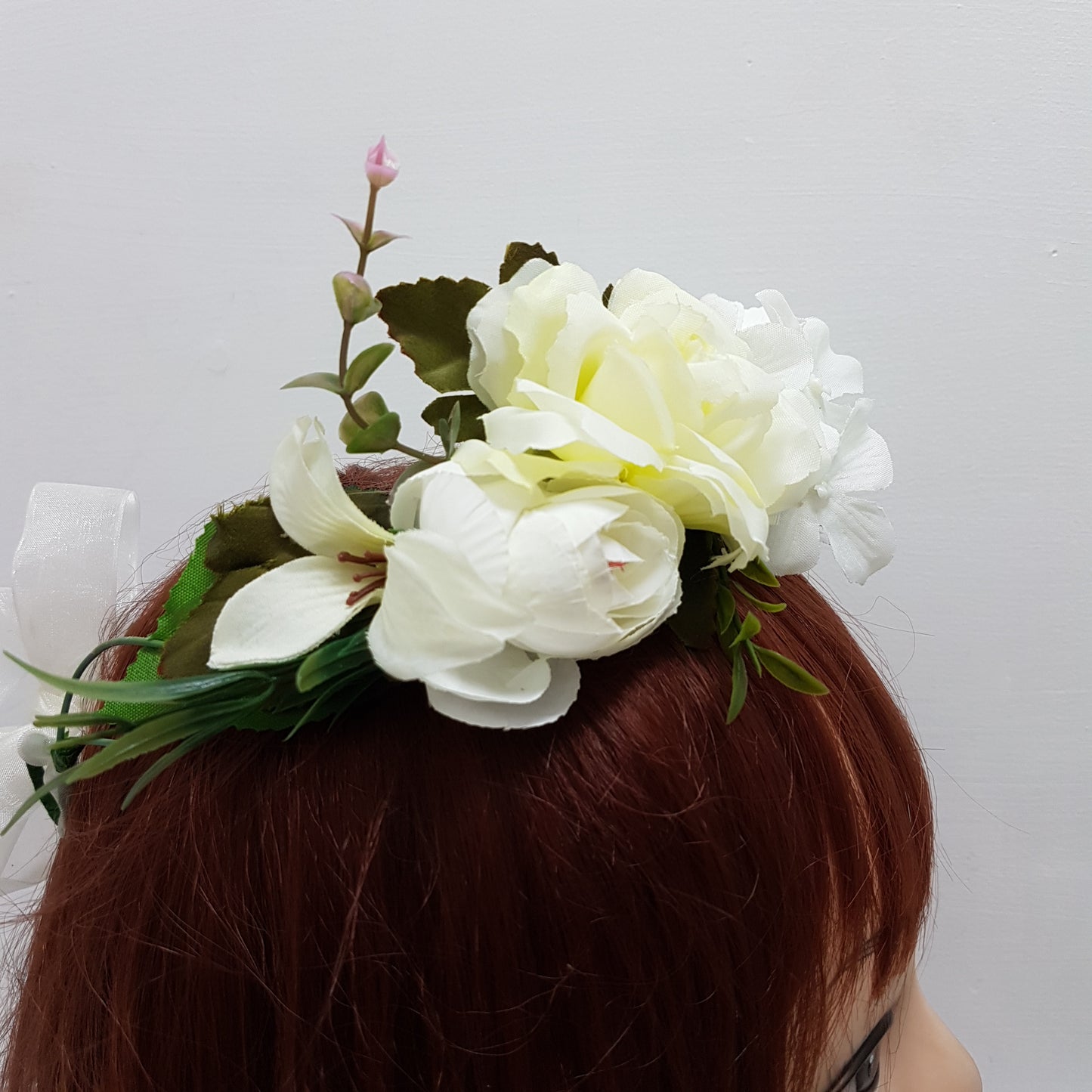 White Floral Hair Crown