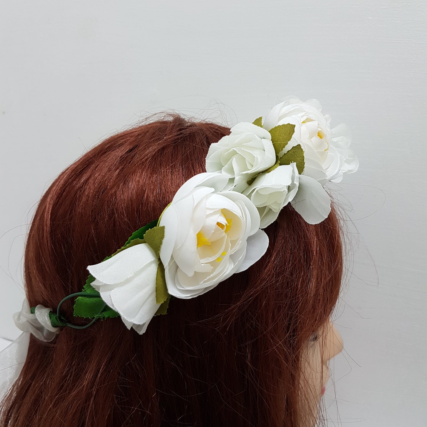 White Floral Hair Crown