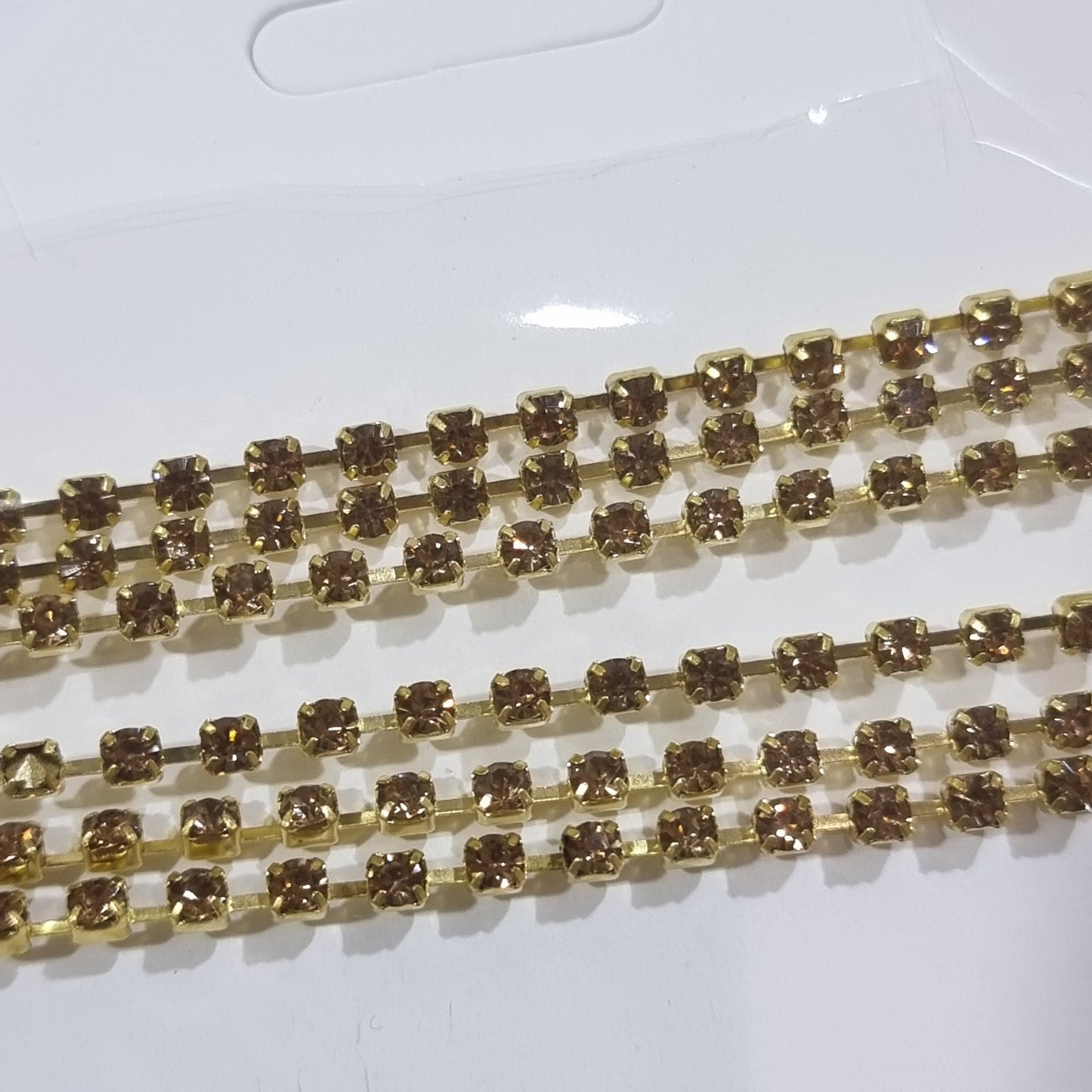 Light Colorado Topaz Preciosa Rhinestone Chain ss10
