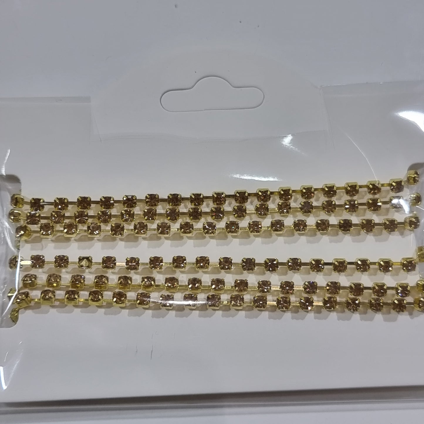 Light Colorado Topaz Preciosa Rhinestone Chain ss10