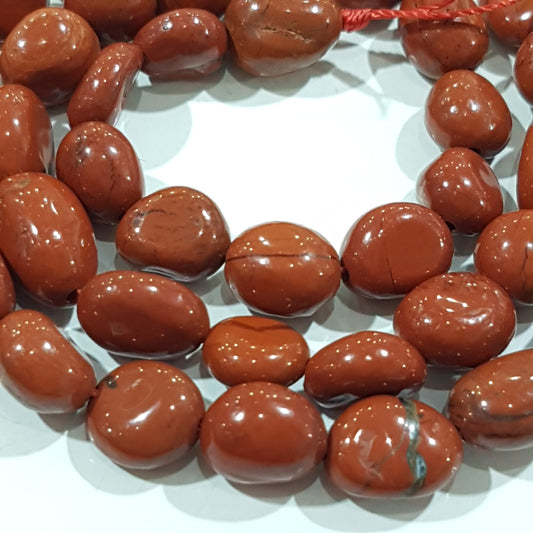Red Jasper Gemstone Nugget Beads