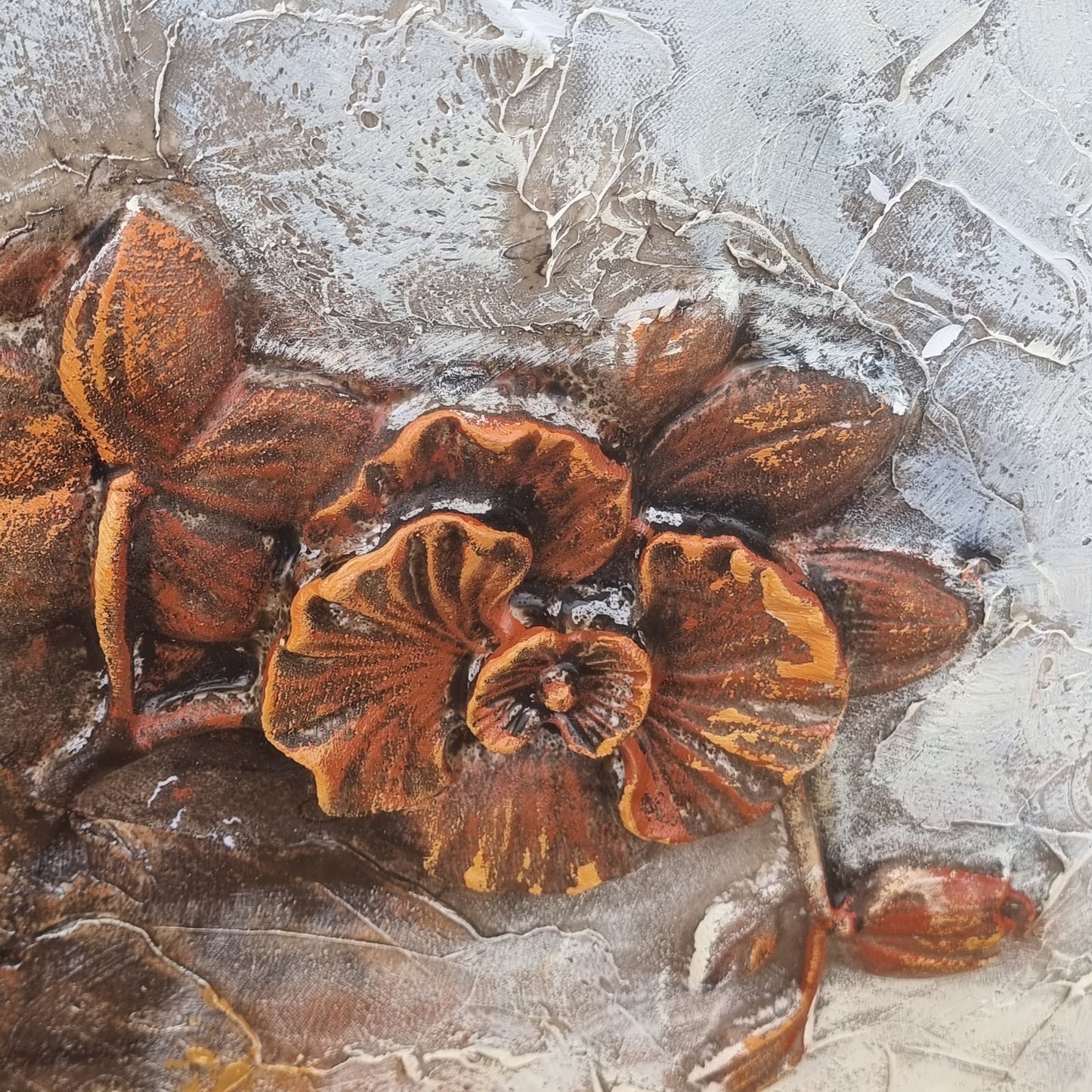 3D Buddha Oil Painting -Serene Flower