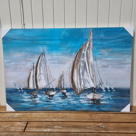 Oil Canvas Painting - Sailing