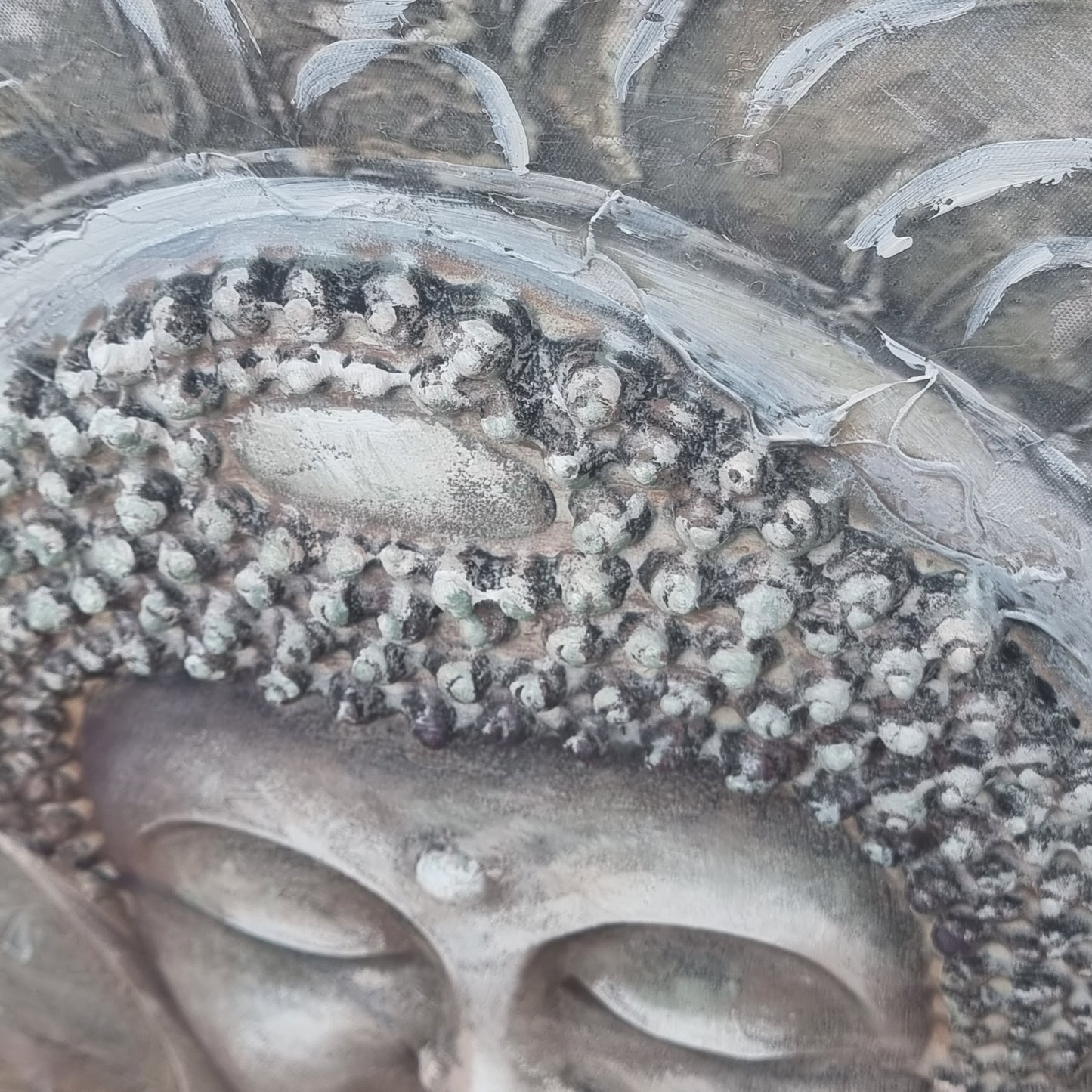 3D Buddha Oil Painting -Halo