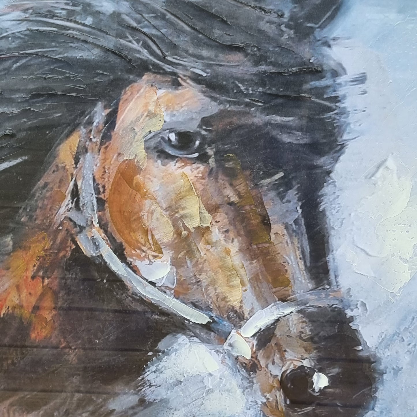 Oil Canvas Painting - Horse 80x80cm