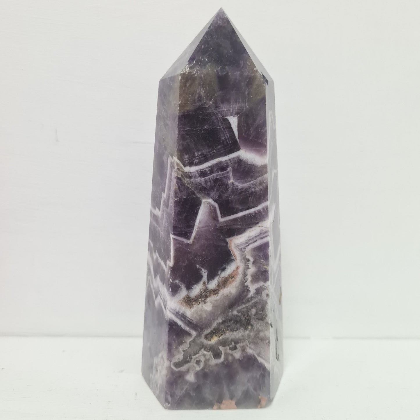 Chevron Amethyst Gemstone Tower