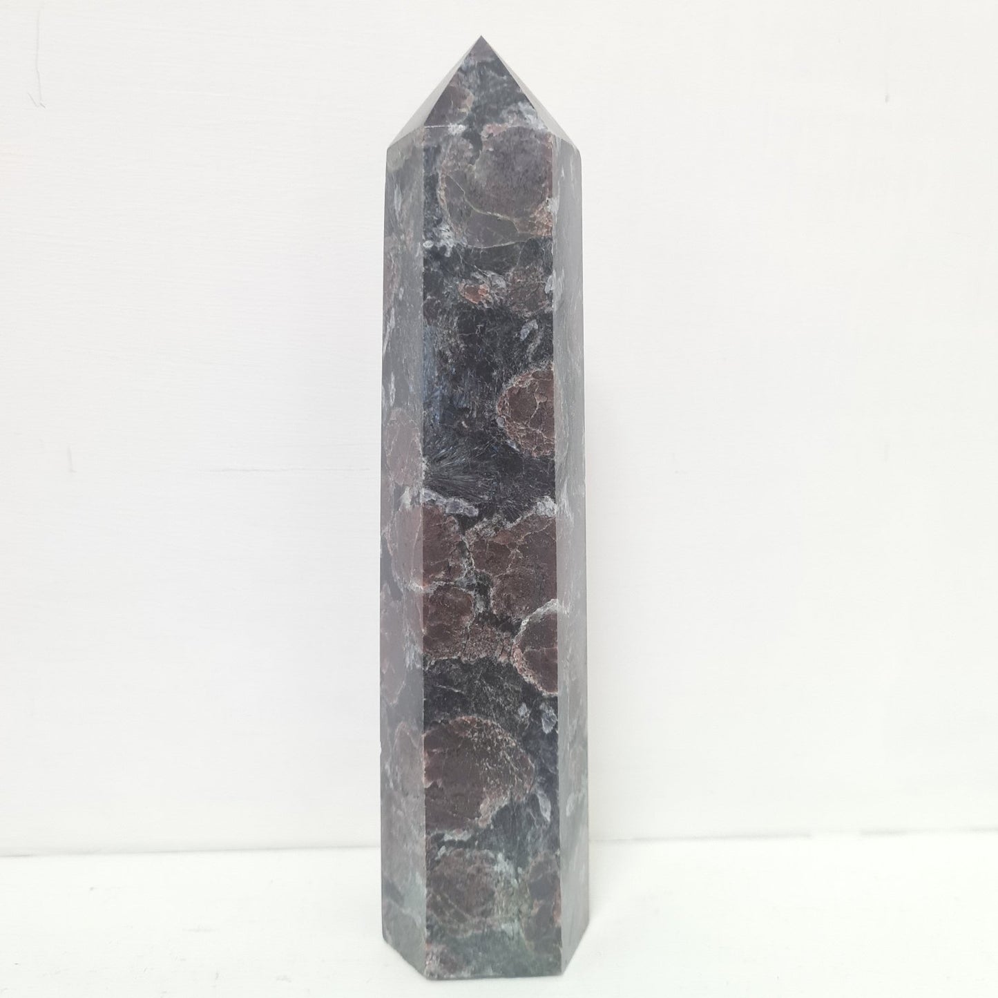 Arfvedsonite with Garnet Gemstone Tower