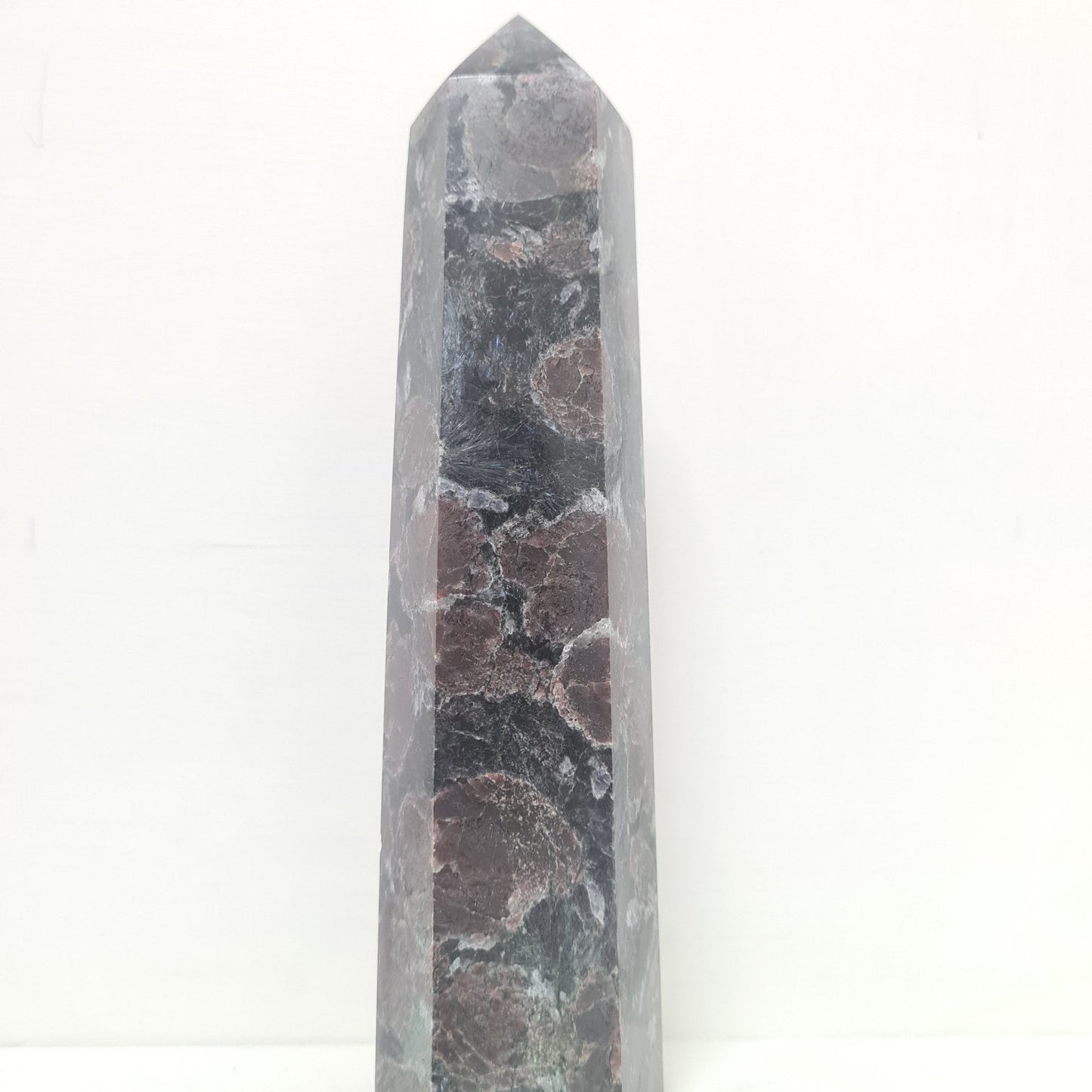 Arfvedsonite with Garnet Gemstone Tower