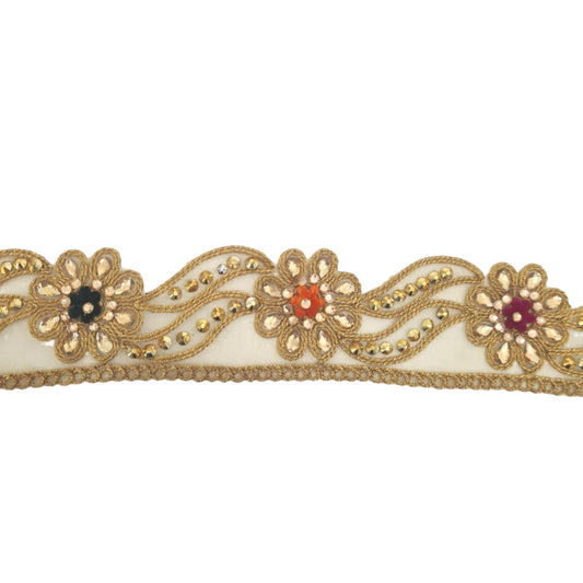 Dark Gold Indian Rhinestone Trim