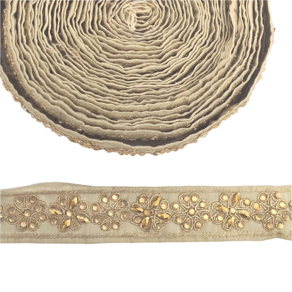 Light Gold Indian Rhinestone Trim