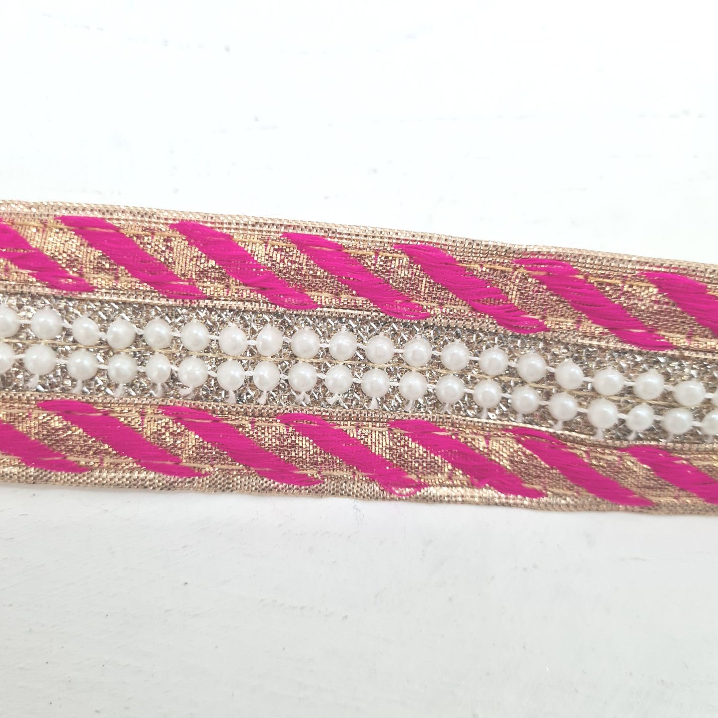 Pink and Gold Pearl Trim