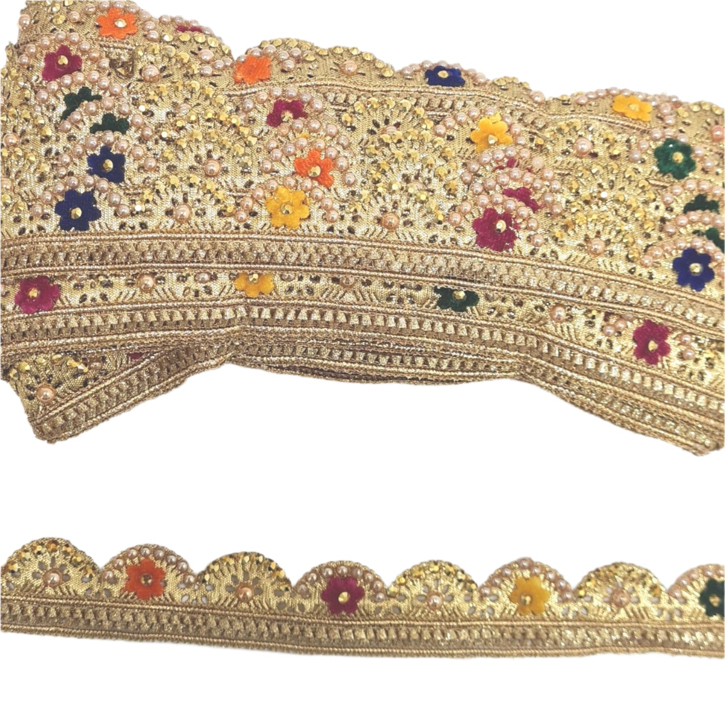 Gold Colourful Indian Trim