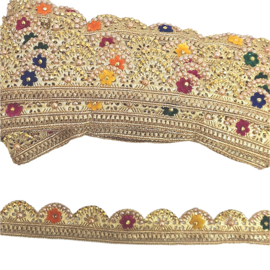 Gold Colourful Indian Trim