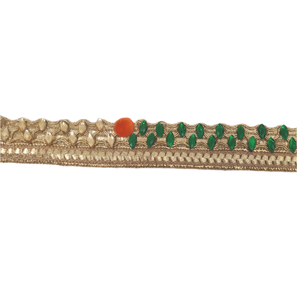 Rhinestone Embellished Indian Trim
