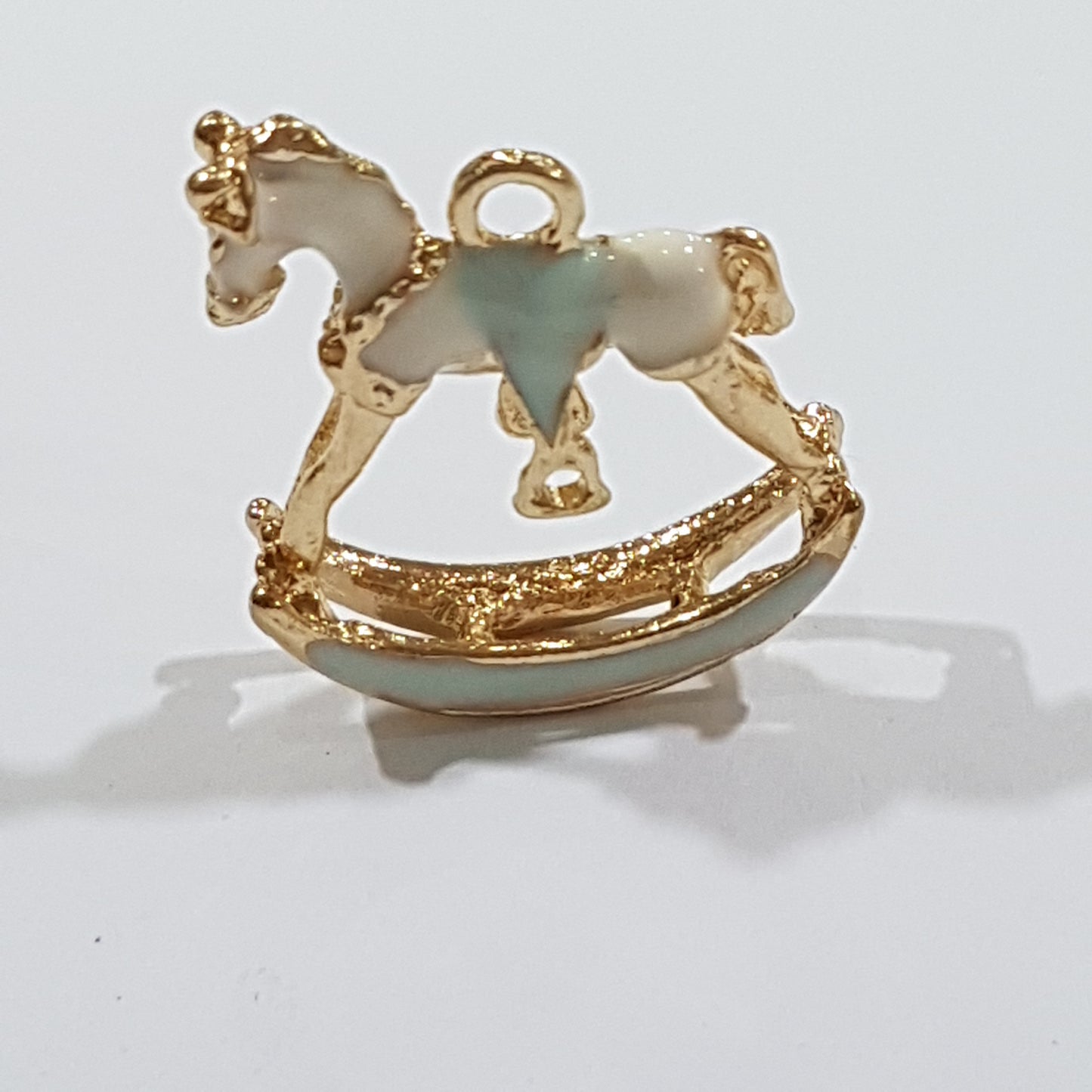 Blue Enamel Rocking Horse Charm
