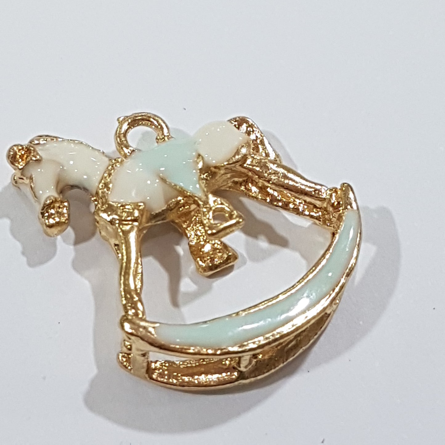 Blue Enamel Rocking Horse Charm