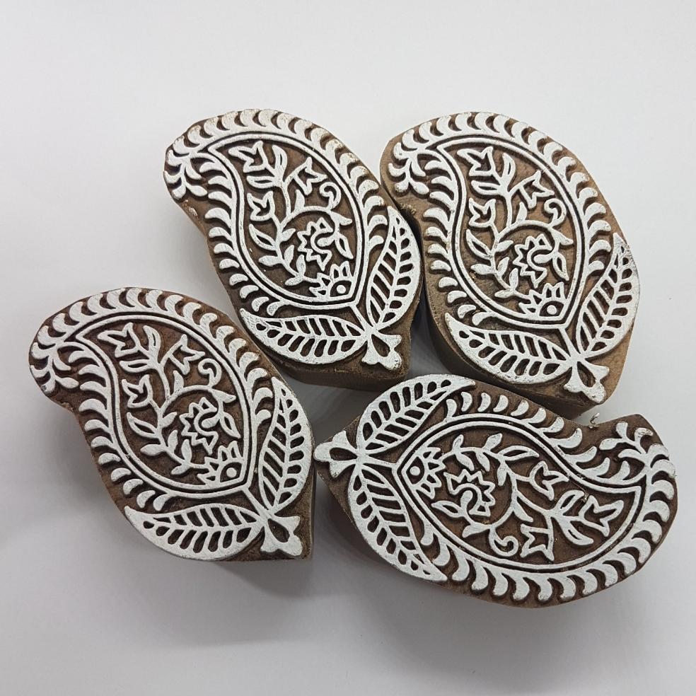Paisley Indian Block Stamp