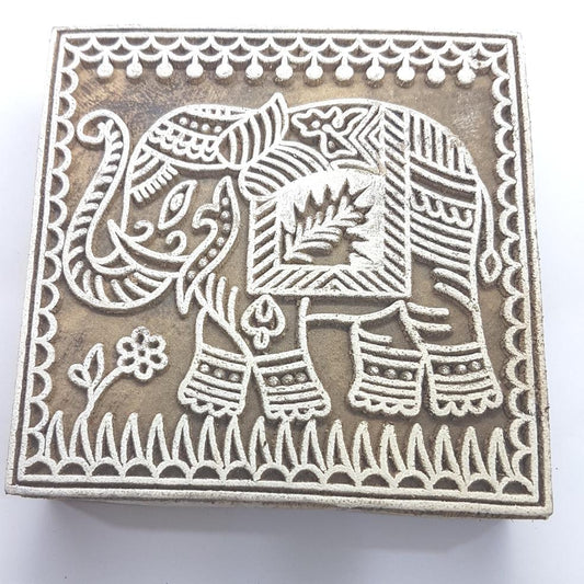 Large Elephant Block Stamp