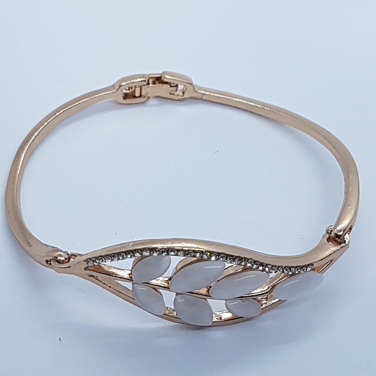 Leaf Rhinestone Bangle