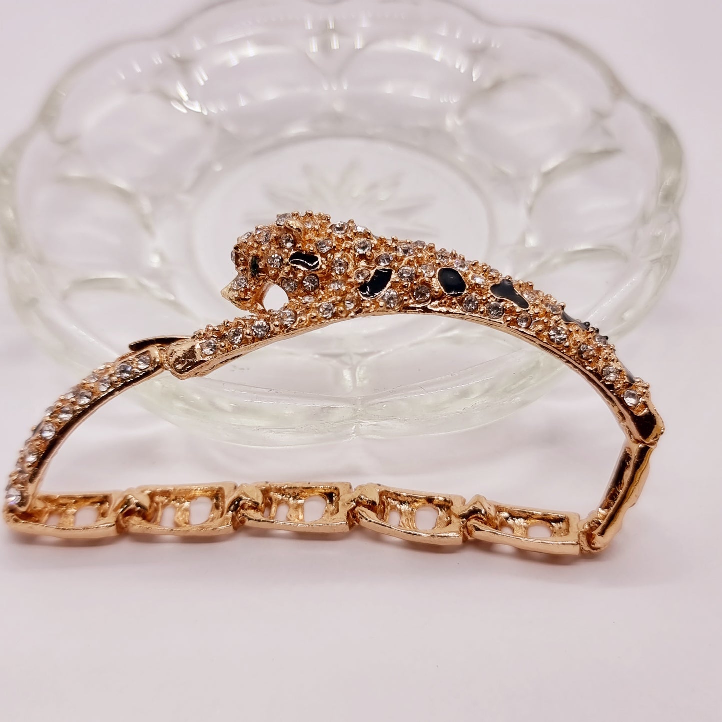 Rhinestone Cheetah Bracelet