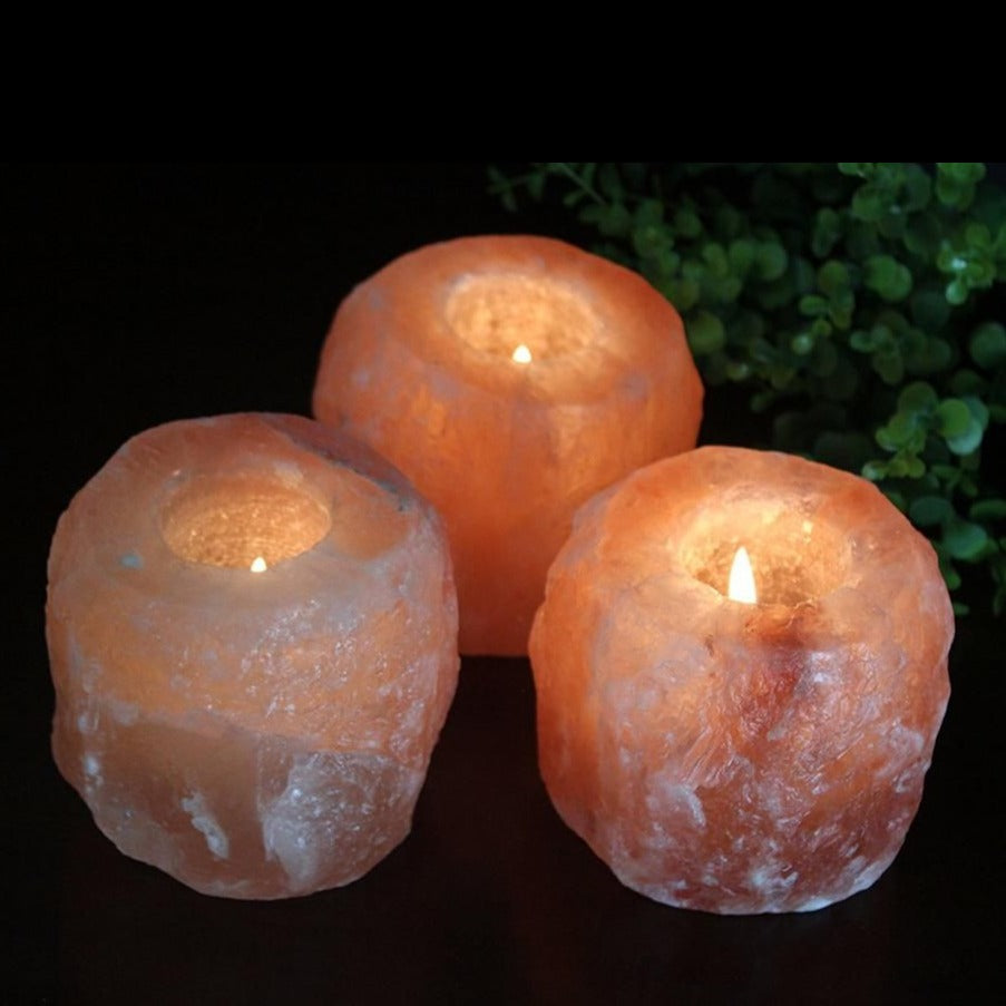 Himalayan Salt Tea Light Candle Holder
