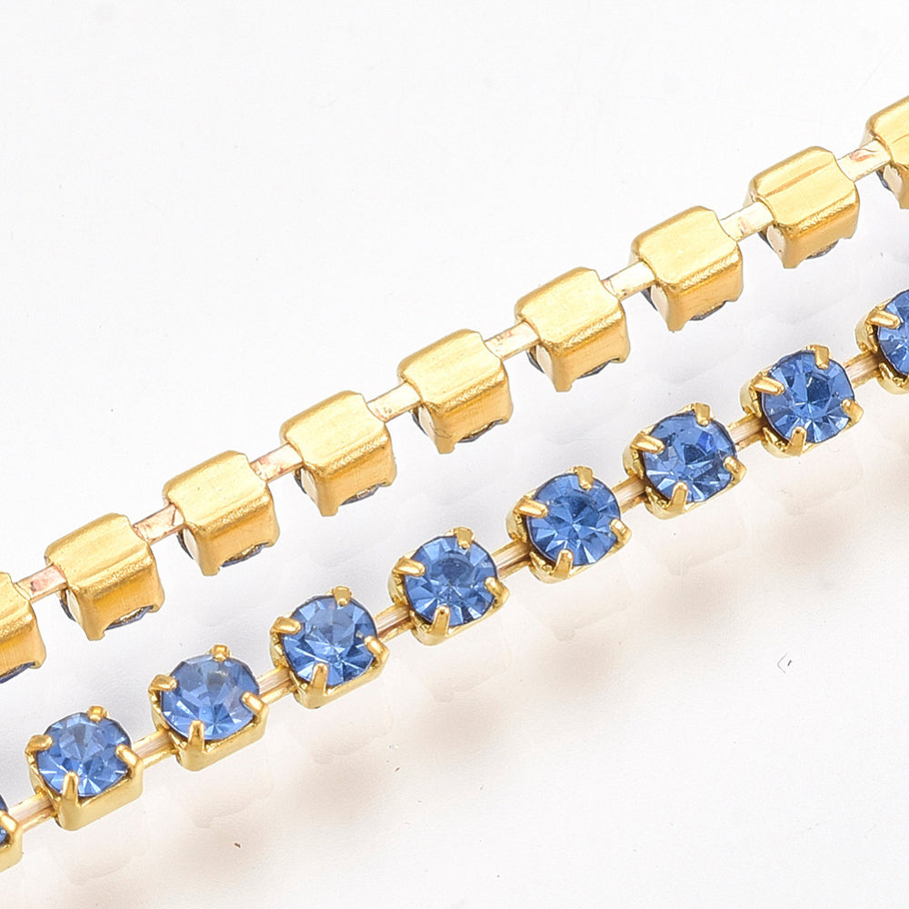 Light Sapphire Rhinestone Stretch Bracelet