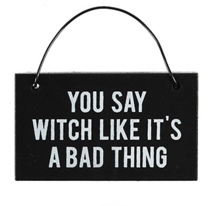 Witchy Hanging Mini Sign