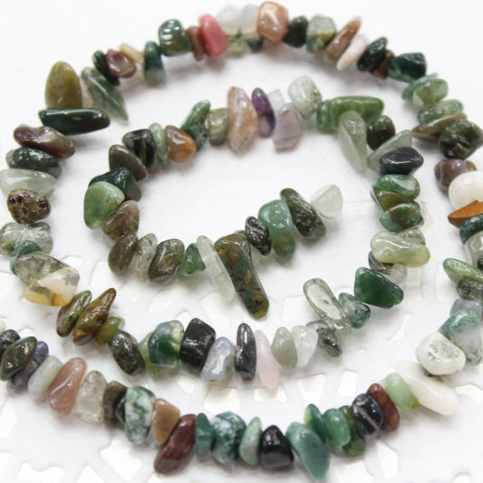 Indian Agate Chip Bead Strand