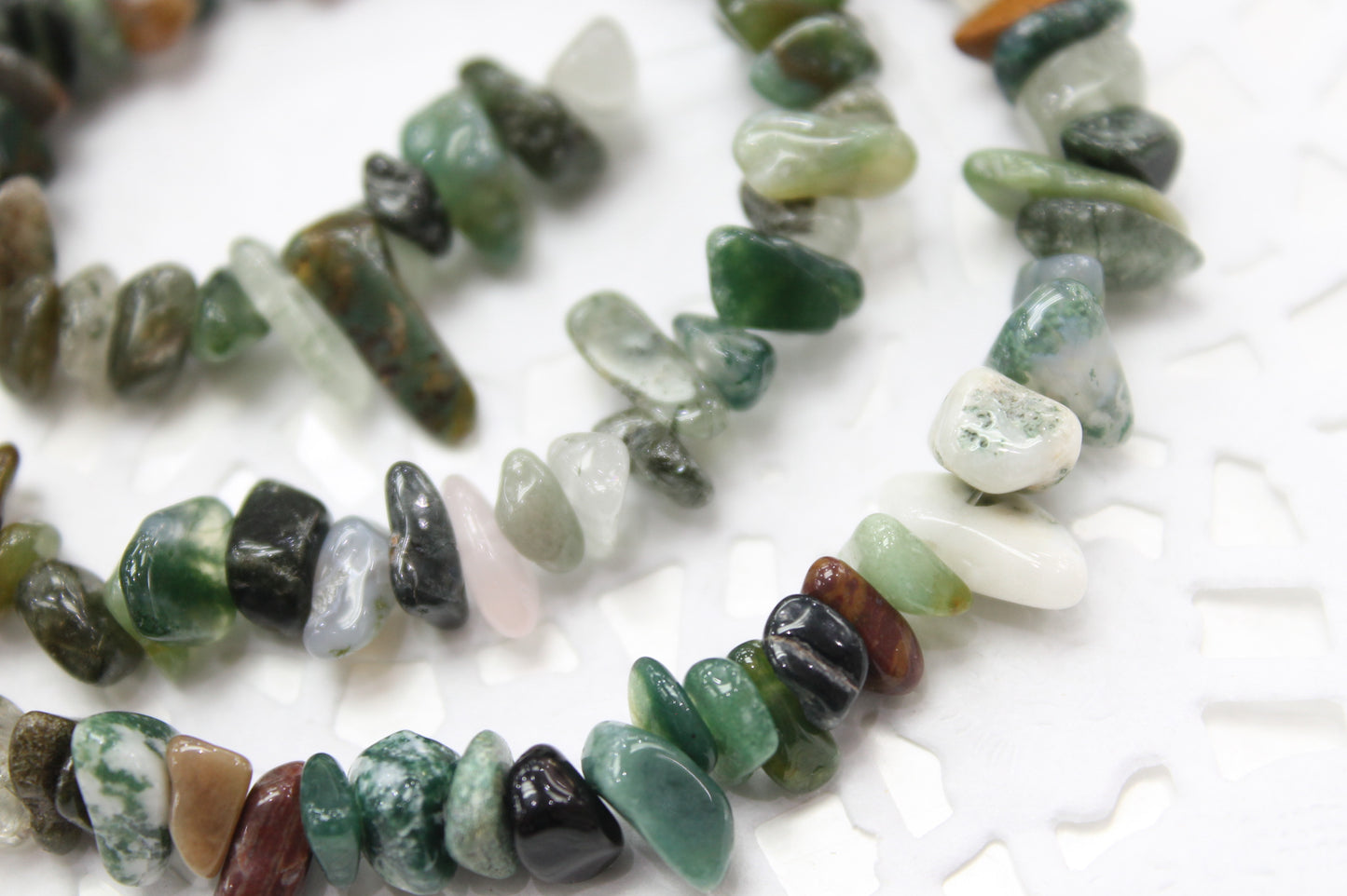 Indian Agate Chip Bead Strand