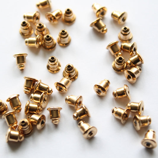 50pc Gold Earring Backs