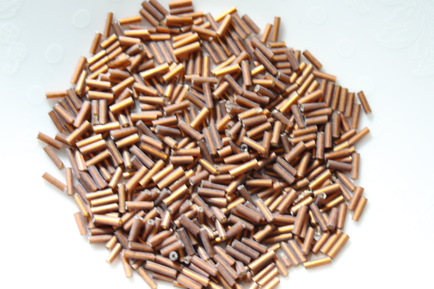 LAST ONES! 15g Silver Lined Brown Bugle Beads