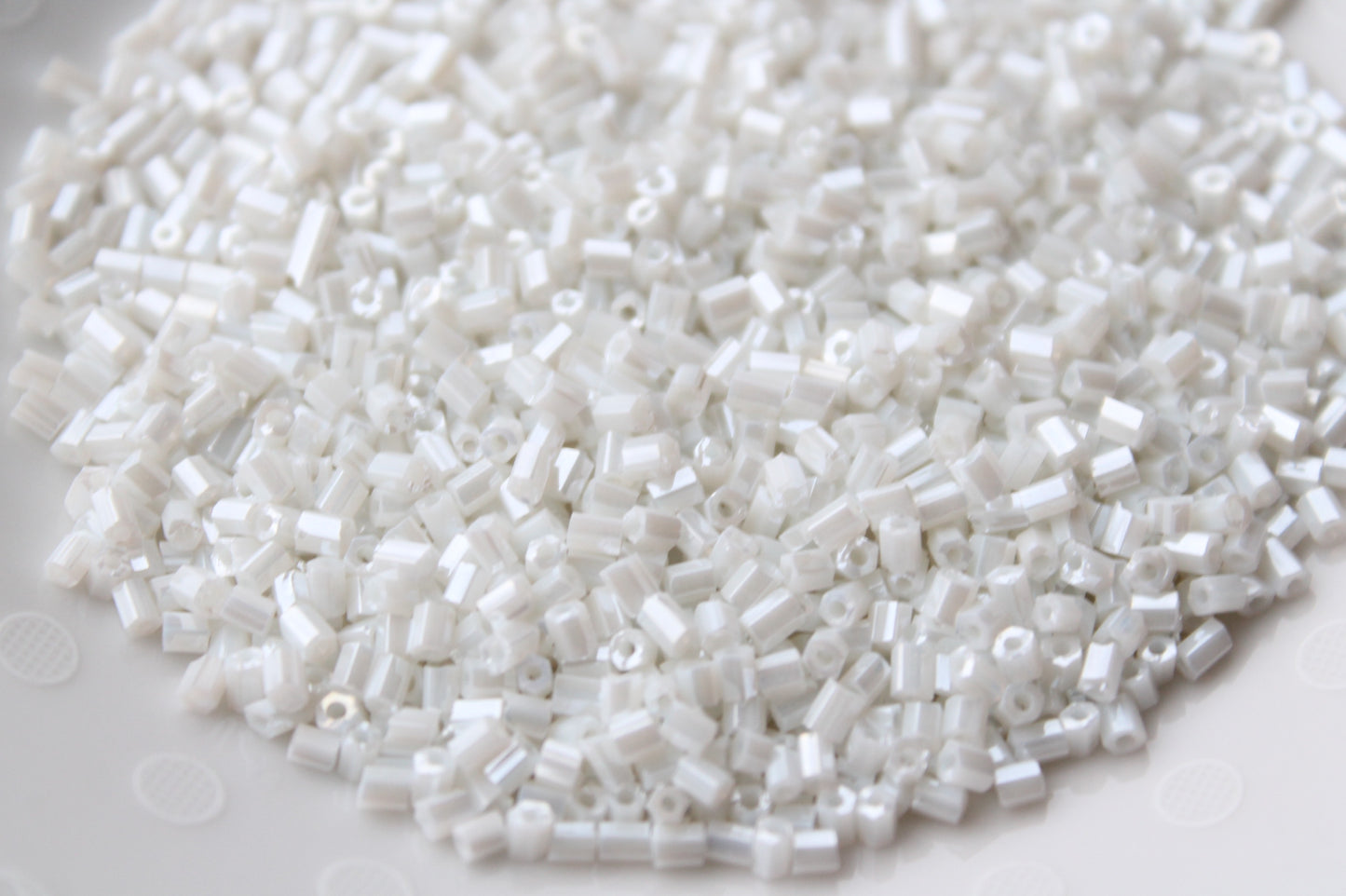 15g Two Cut White Seed Beads