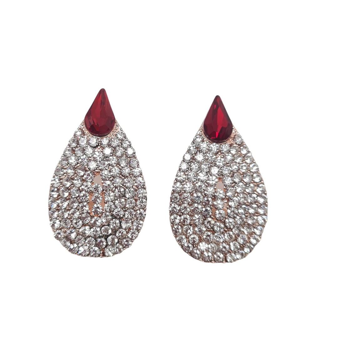 Large Tear Drop Stud Earrings
