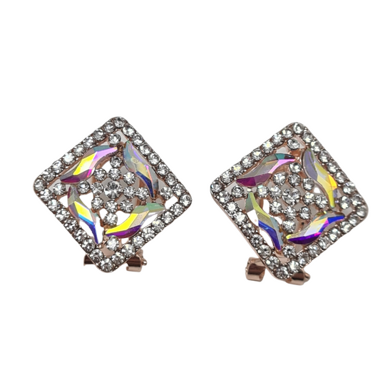 Sparkling Glass Rhinestone Earrings