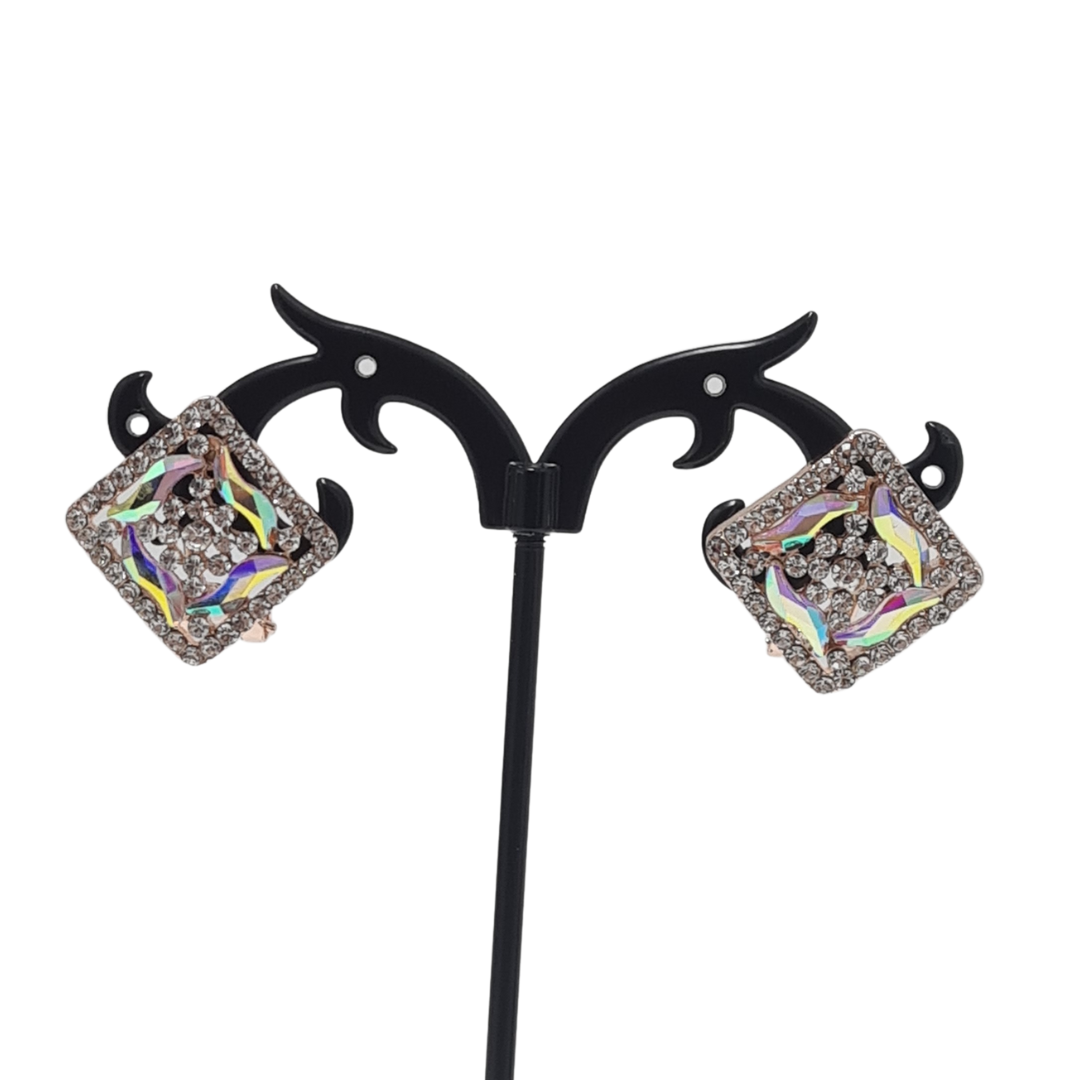 Sparkling Glass Rhinestone Earrings