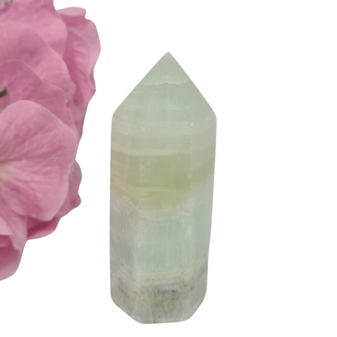 Pistachio Calcite Gemstone Point