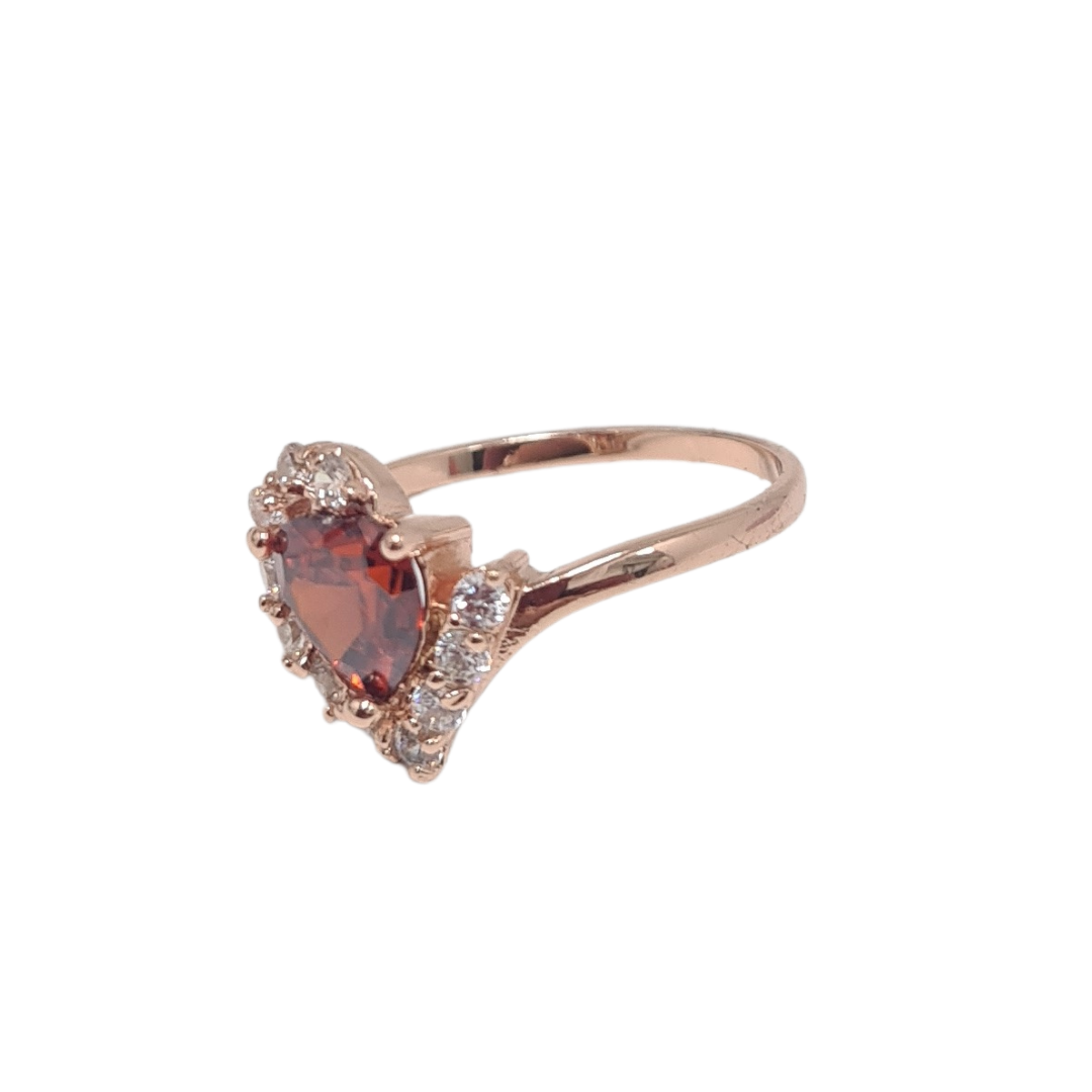 CZ Heart Cocktail Ring