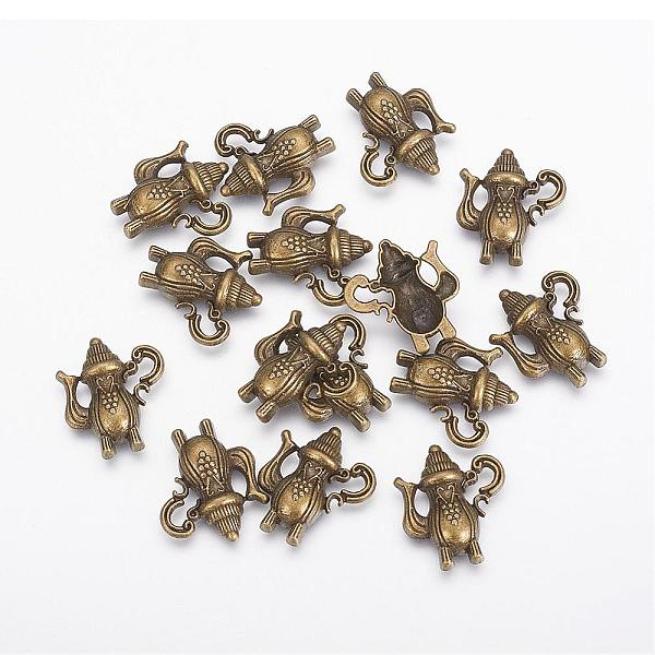 Antique Bronze Tea Pot Charm