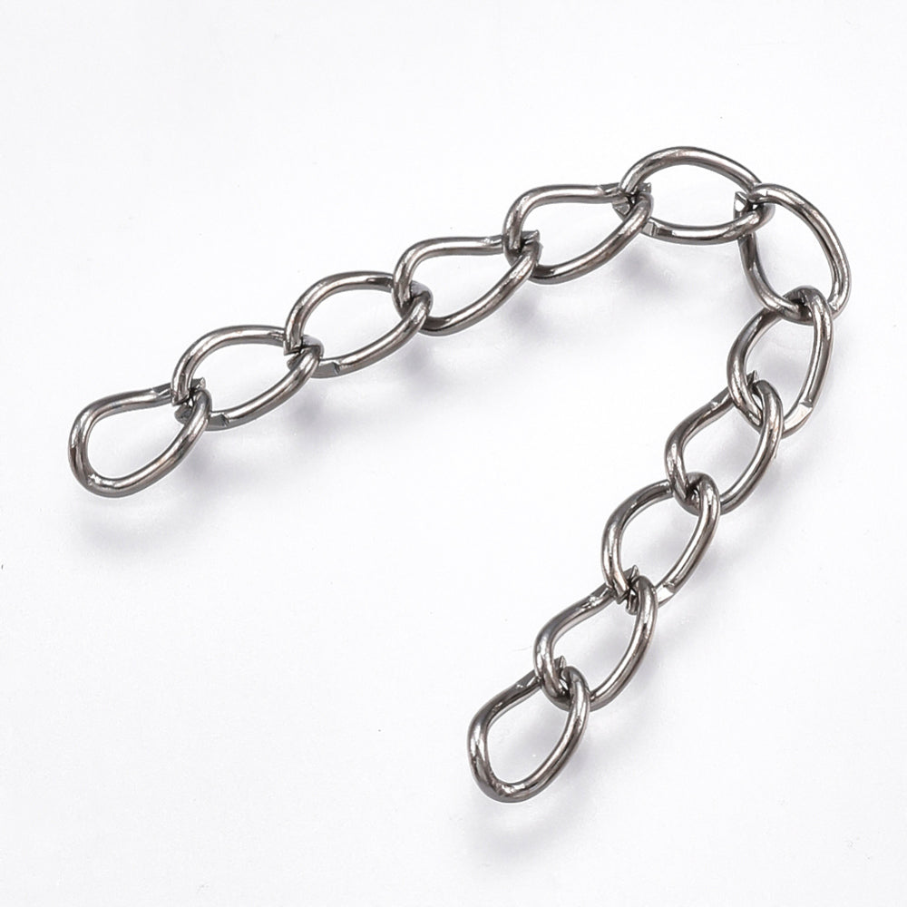 10pc Gunmetal Black Extension Chain
