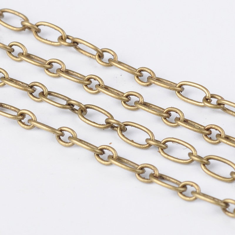 1M Antique Bronze Figaro Chain