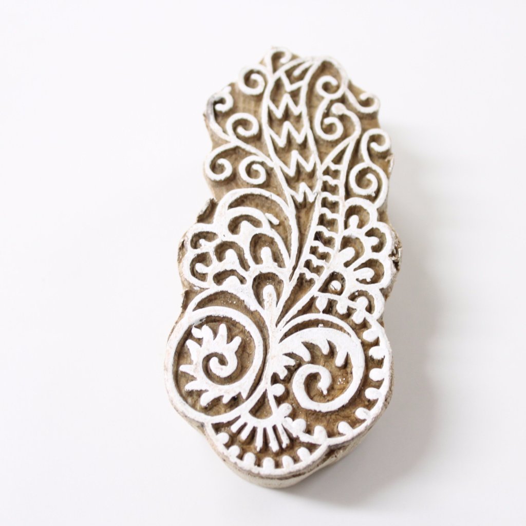 Hand Carved Wooden Indian Block Stamp