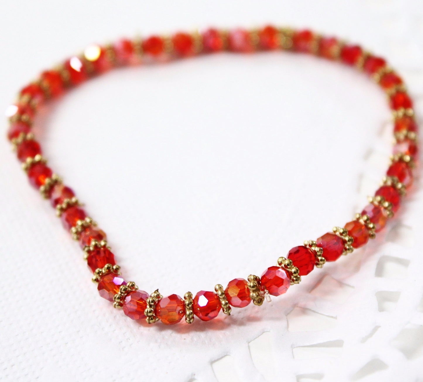 Red Crystal Stretch Bracelet